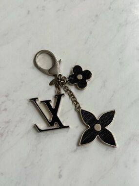 Louis Vuitton Black Monogram Flower Key Charm